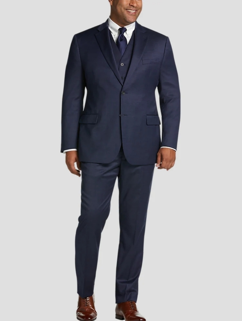 Kenneth Cole Awareness Slim Fit Men's Blue Suite 2-piece Set  Blazer 52 Pants38W